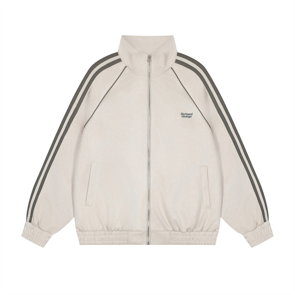 Fashion Striped Casual Sports Jacket Men