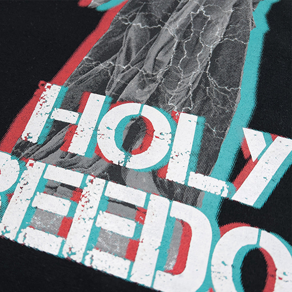 Men's Round Neck Half Sleeve Printed Short Sleeve T-Shirt