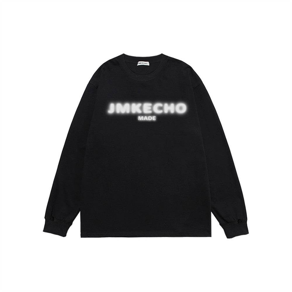 Simple Lettered Casual Sweater Base Shirt Men