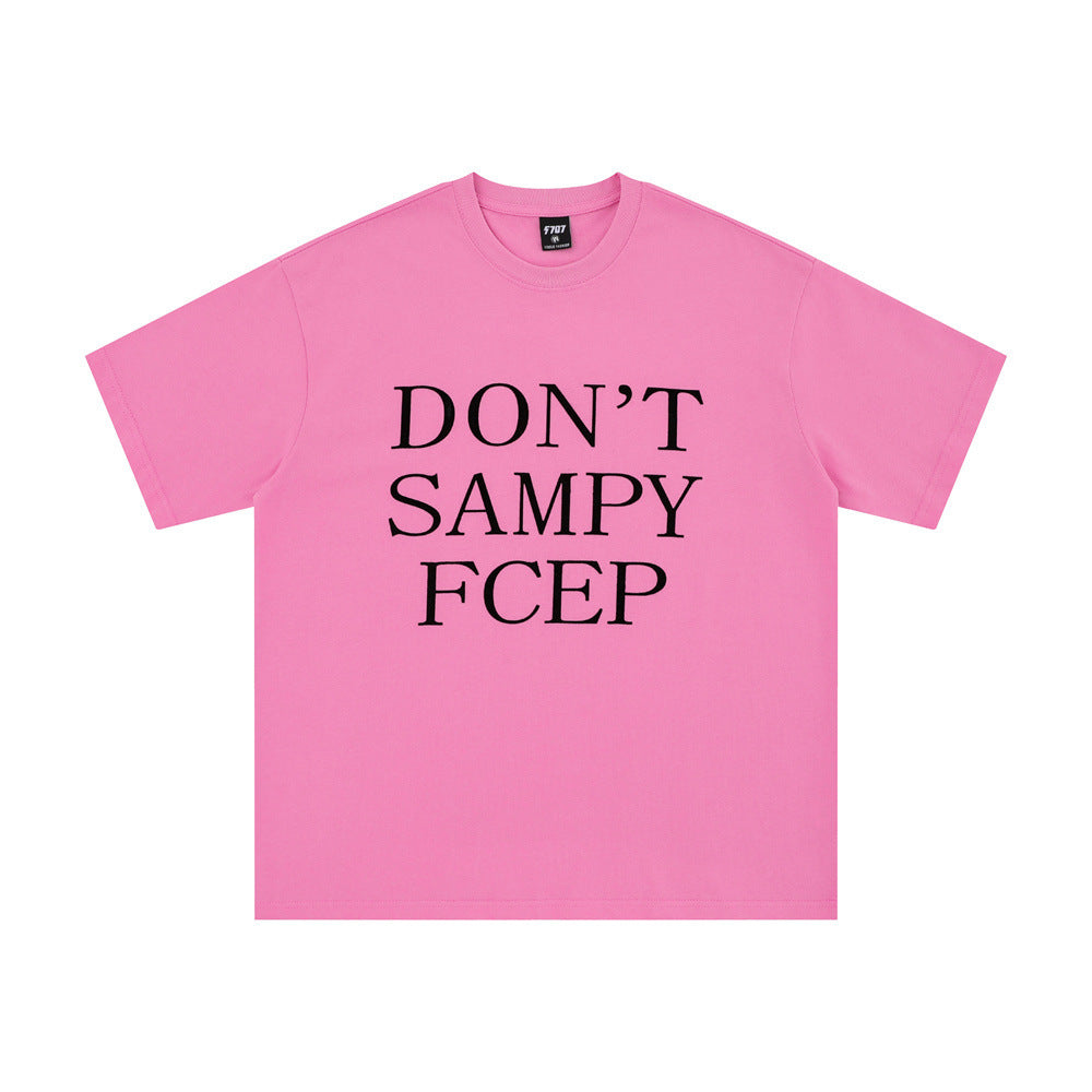European And American Style Letter Print Casual Short Sleeve