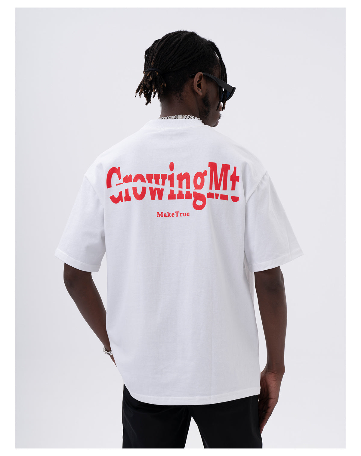 Men's Casual Back Letter Print Short-sleeve T-shirt