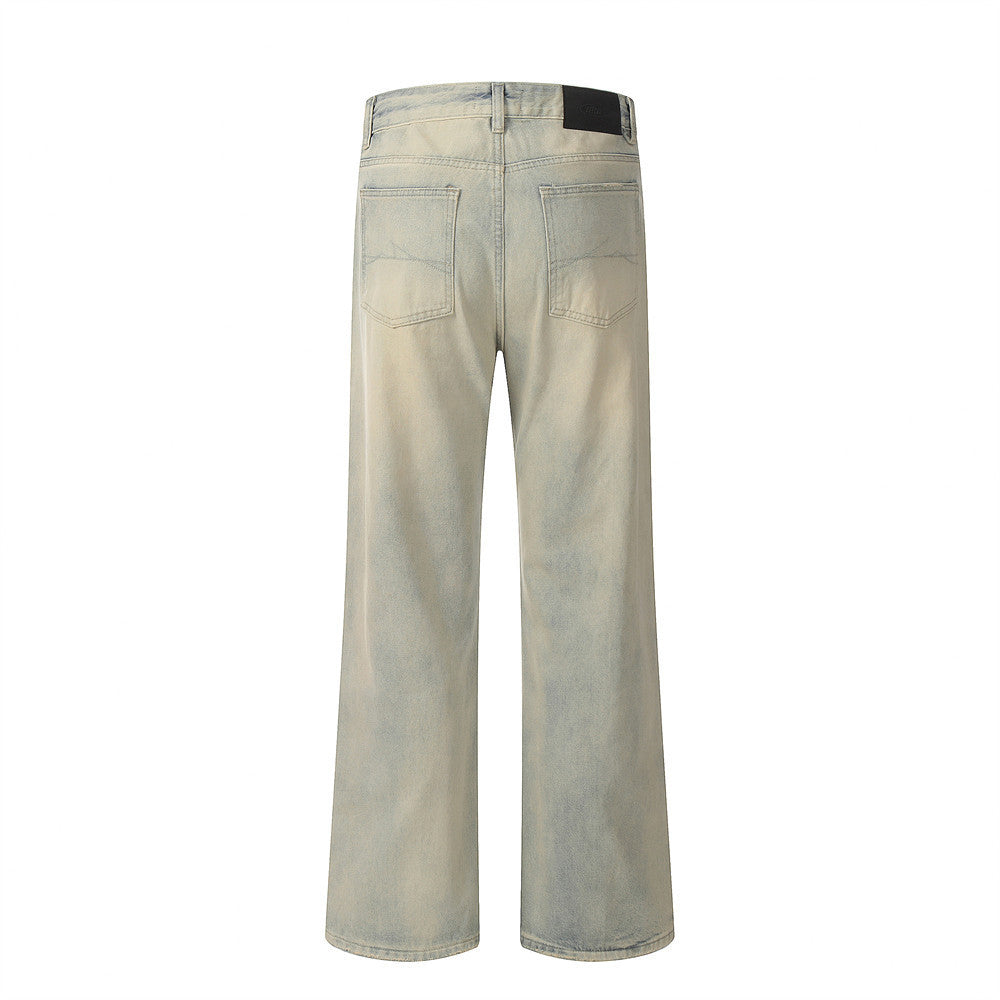 Retro Punk Worn Loose Wide Leg Leisure Straight-leg Pants