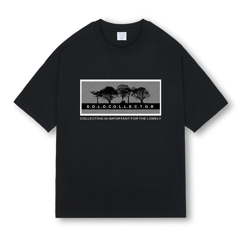 European And American Men's Loose Short-sleeved T-shirt