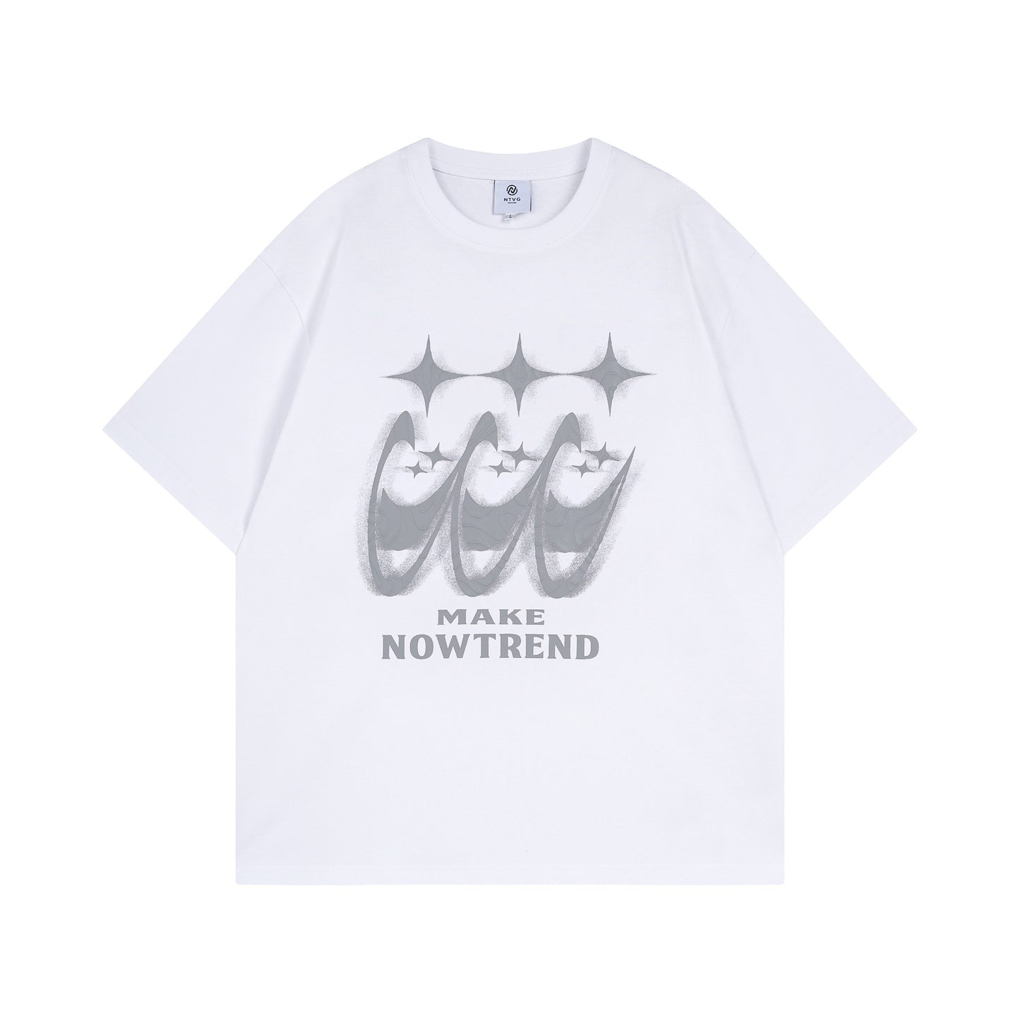 XINGX Abstract Short Sleeve T-shirt Top American High Street