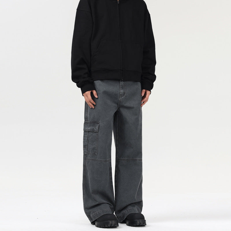American Retro Washed High Street Hip Hop Overalls