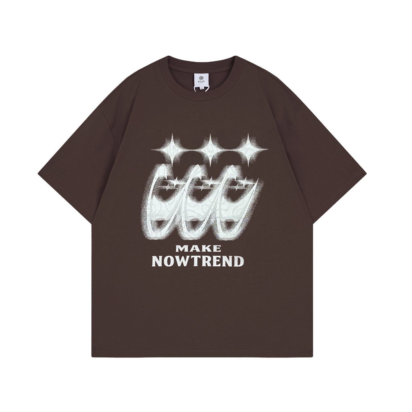 XINGX Abstract Short Sleeve T-shirt Top American High Street