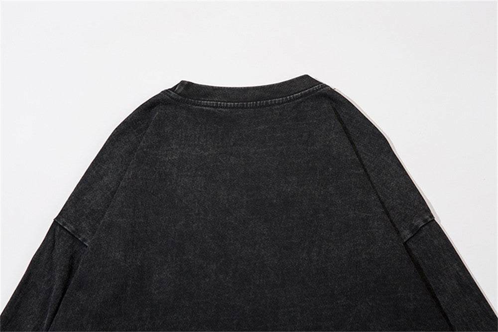 Men's American-style Printed Long-sleeved T-shirt