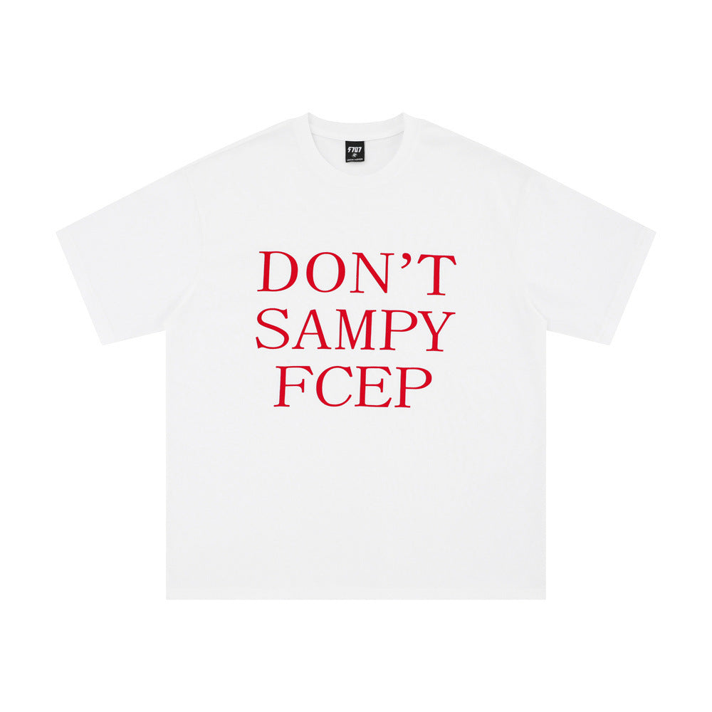 European And American Style Letter Print Casual Short Sleeve