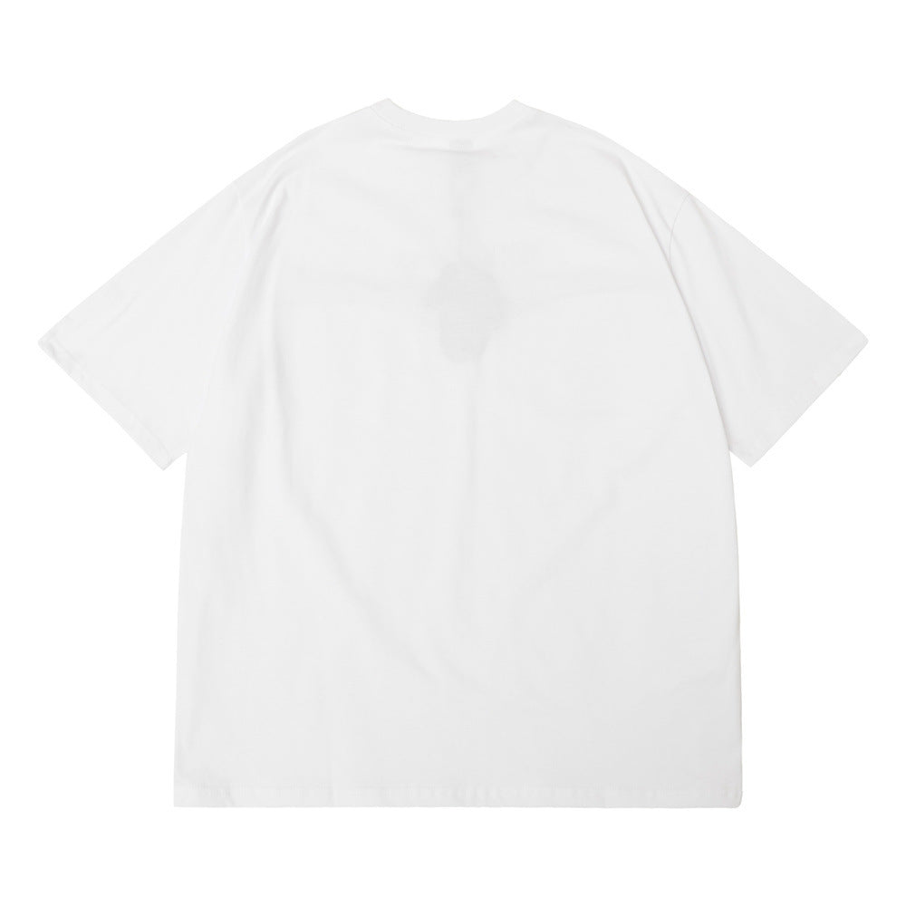 Fist Chalk Direct Injection Printed Short Sleeve Loose