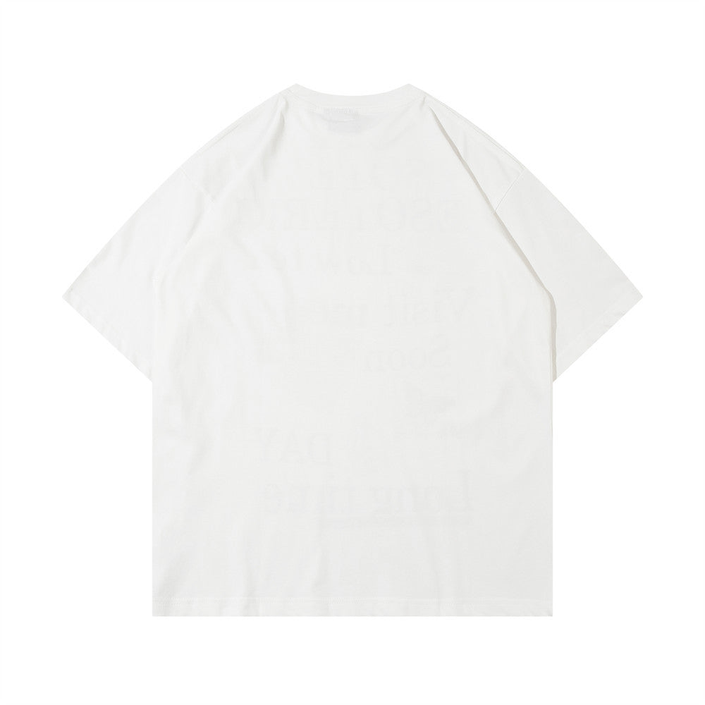 Biscuit Dessert Letter Print Short-sleeve
