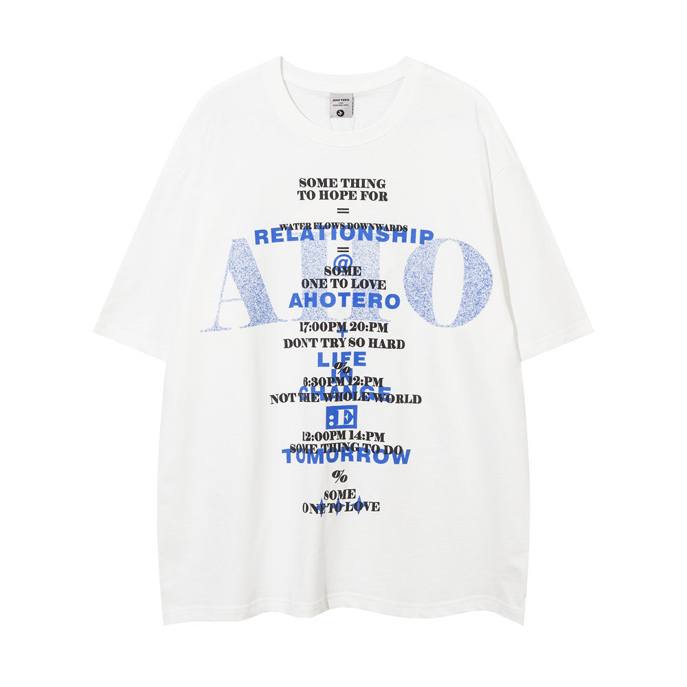 Letter Print Short-sleeve T-shirt Men's Summer