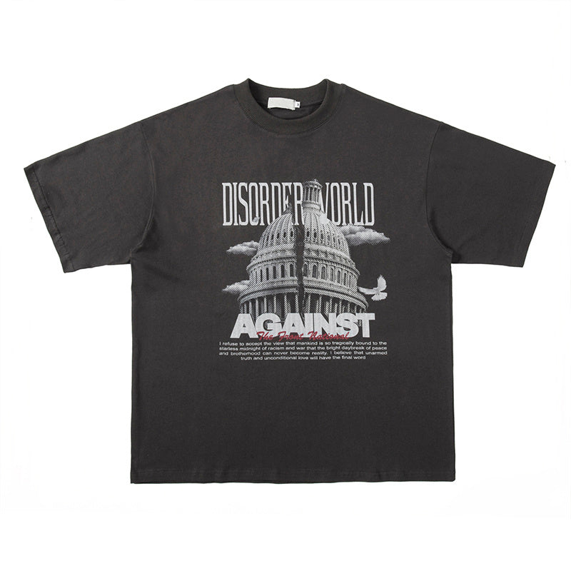 Men's Casual Street Retro Loose Sleeved T-shirt