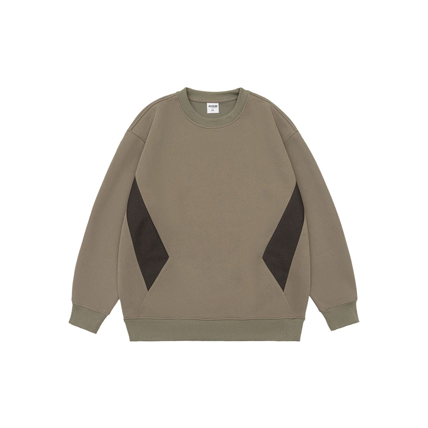 Retro Contrast Color Round Neck Sweater For Men
