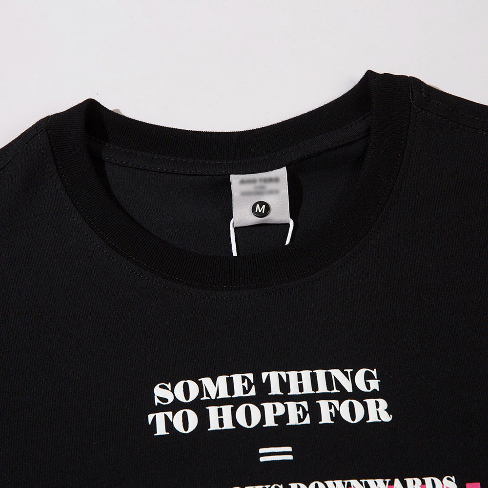 Letter Print Short-sleeve T-shirt Men's Summer