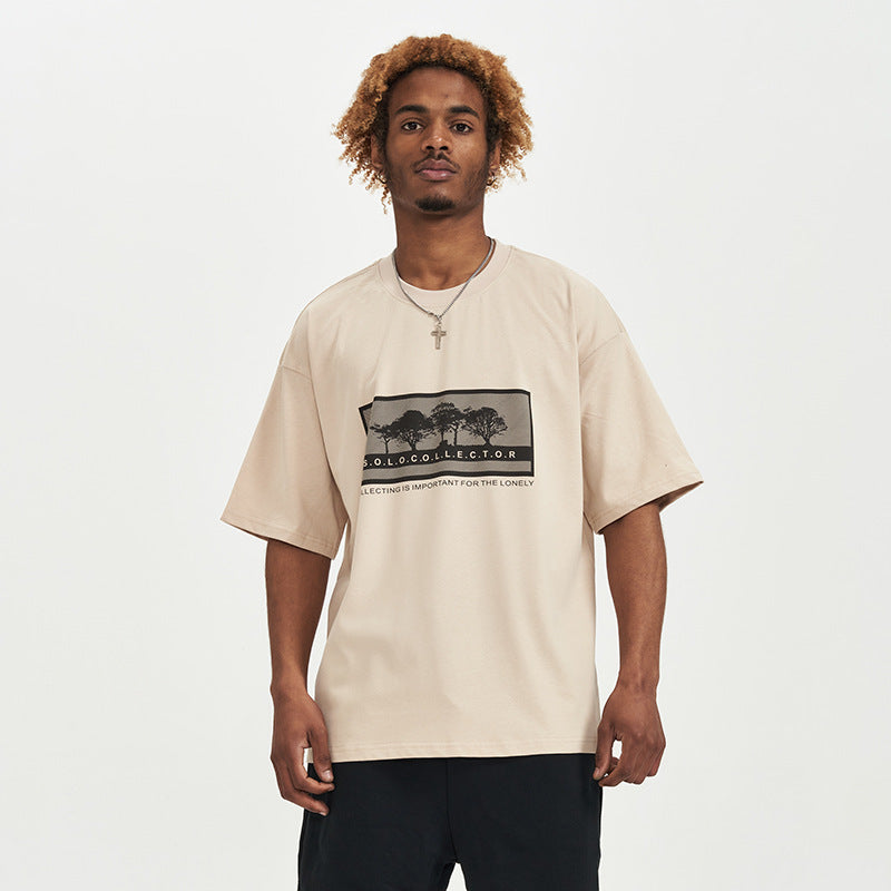 European And American Men's Loose Short-sleeved T-shirt
