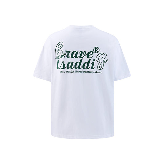 American Letter Print Heavy Short Sleeve