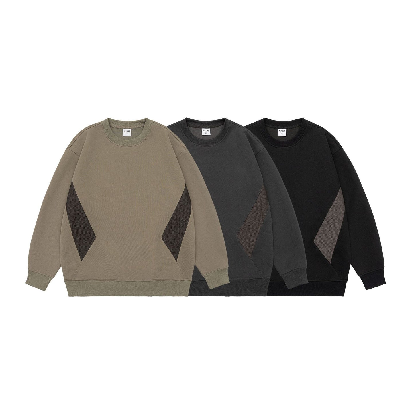 Retro Contrast Color Round Neck Sweater For Men