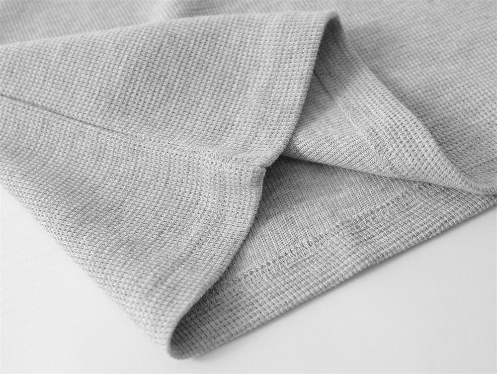 Solid Color Loose Half Long-sleeve Zipper Men