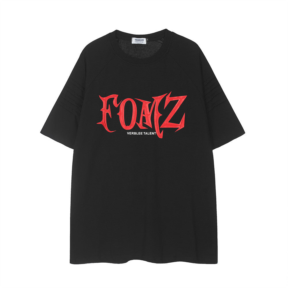 Paddle Letter Print Short-sleeve